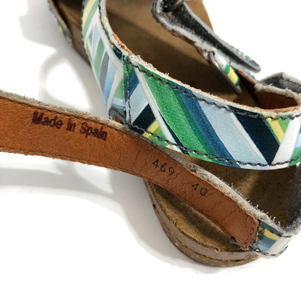 The Art Company Leather Footbed Sandals Quarter Ankle Strap Strappy Shoes 40 / 9 - Picture 7 of 8
